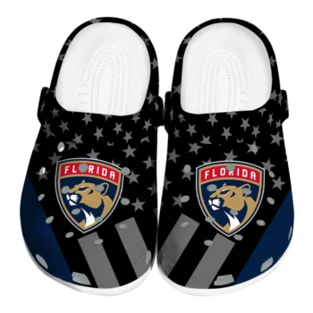 Florida Panthers Stellar Stripes Theme Clogs