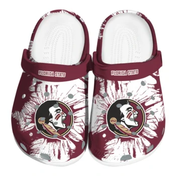 Florida State Seminoles Splatter Graphics Clogs