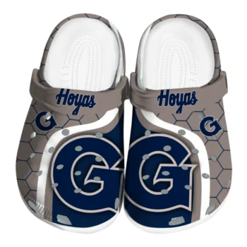 Georgetown Hoyas Hexagon Grid Clogs