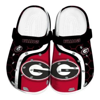 Georgia Bulldogs Hexagon Grid Clogs