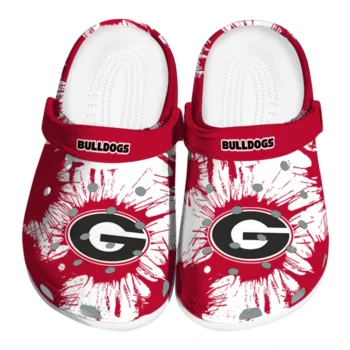 Georgia Bulldogs Splatter Graphics Clogs