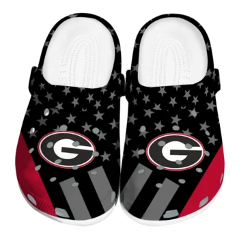 Georgia Bulldogs Stellar Stripes Theme Clogs
