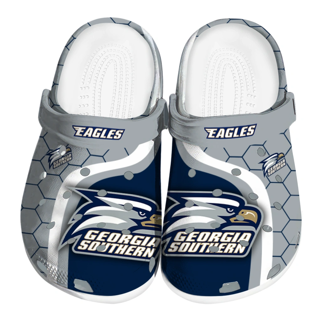 georgia-southern-eagles-hexagon-grid-clogs-best-selling georgia southern eagles hexagon grid clogs best selling