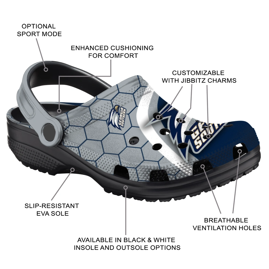 georgia-southern-eagles-hexagon-grid-clogs-new-arrival