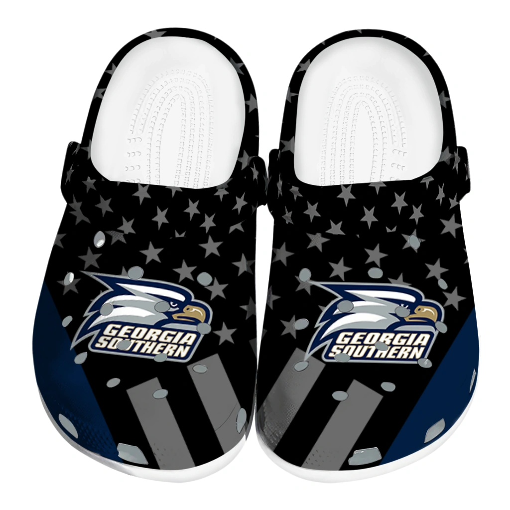 georgia-southern-eagles-stellar-stripes-theme-clogs-best-selling georgia southern eagles stellar stripes theme clogs best selling