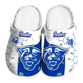 Georgia State Panthers Hexagon Grid Clogs