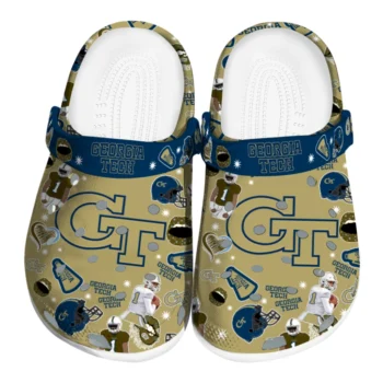 Georgia Tech Yellow Jackets Football Icons Clogs