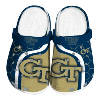 Georgia Tech Yellow Jackets Hexagon Grid Clogs