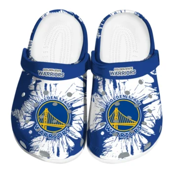 Golden State Warriors Splatter Graphics Clogs