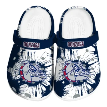 Gonzaga Bulldogs Splatter Graphics Clogs