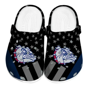 Gonzaga Bulldogs Stellar Stripes Theme Clogs