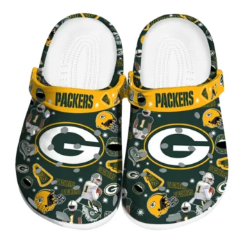 Green Bay Packers Football Icons Clogs