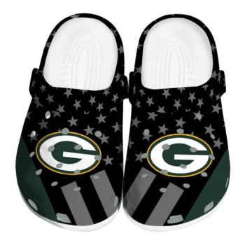 Green Bay Packers Stellar Stripes Theme Clogs