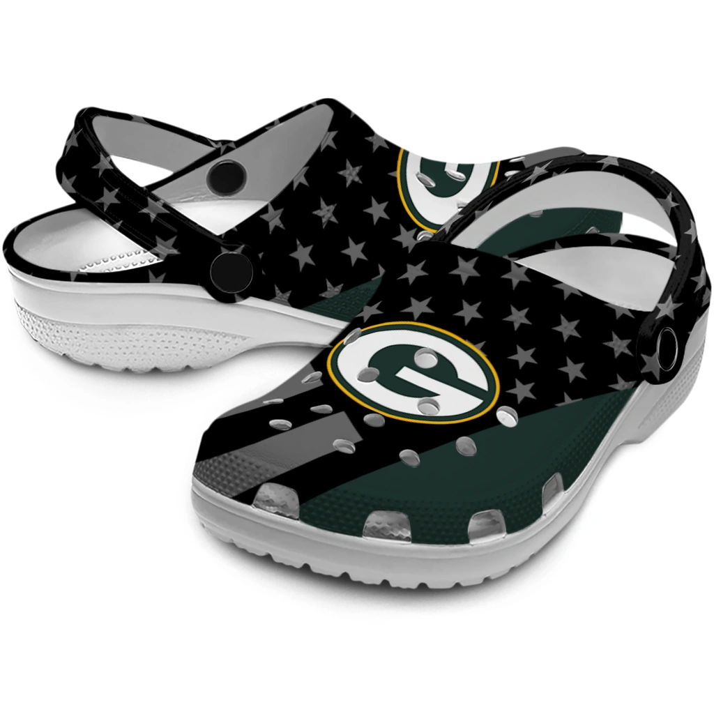 green-bay-packers-stellar-stripes-theme-clogs-high-quality