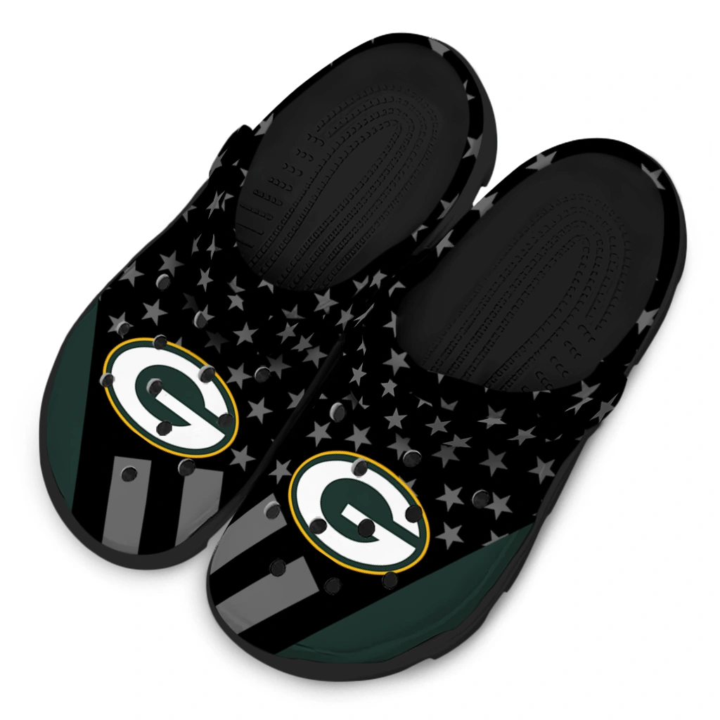 green-bay-packers-stellar-stripes-theme-clogs-latest-model