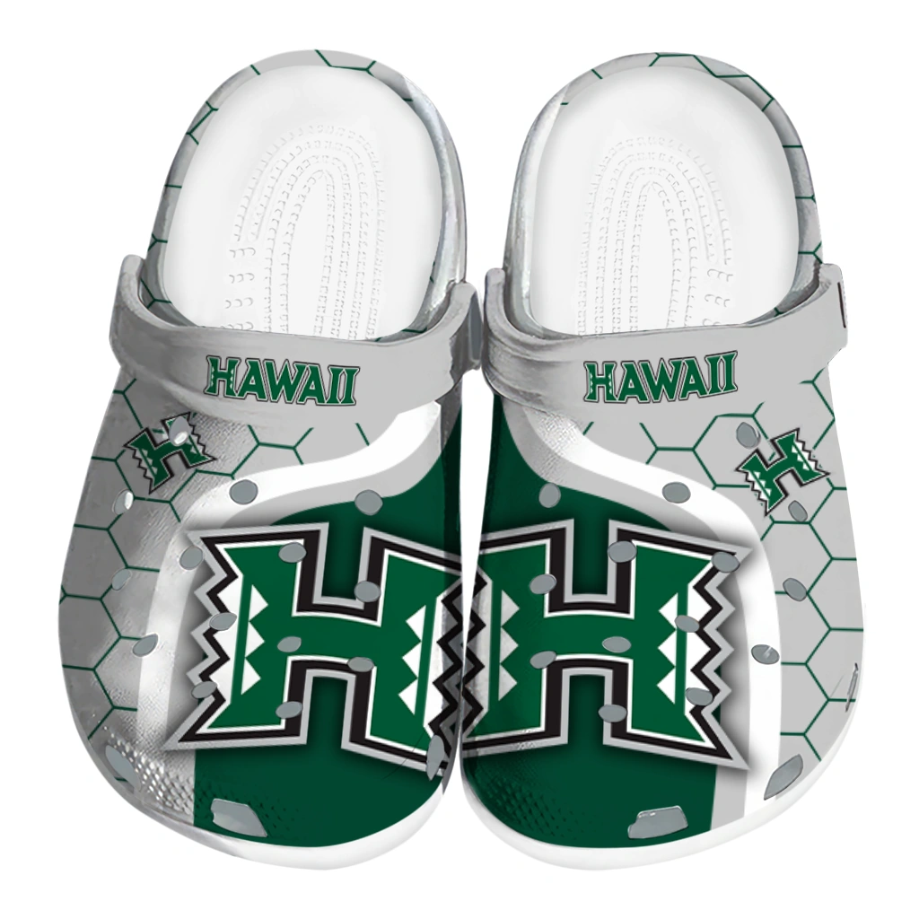 hawaii-rainbow-warriors-hexagon-grid-clogs-best-selling hawaii rainbow warriors hexagon grid clogs best selling