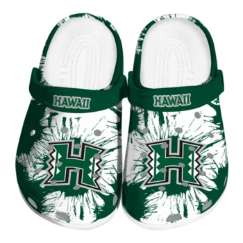 Hawaii Rainbow Warriors Splatter Graphics Clogs