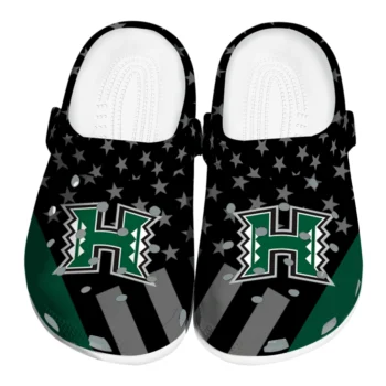 Hawaii Rainbow Warriors Stellar Stripes Theme Clogs
