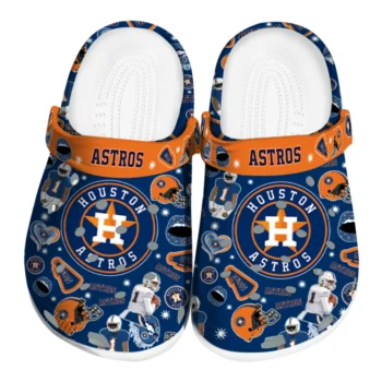 Houston Astros Football Icons Clogs