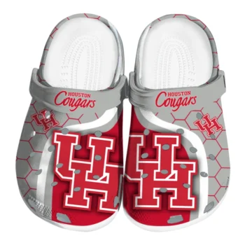 Houston Cougars Hexagon Grid Clogs