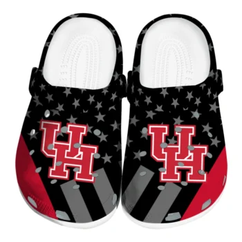 Houston Cougars Stellar Stripes Theme Clogs