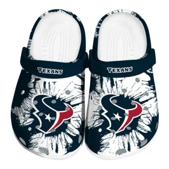 Houston Texans Splatter Graphics Clogs