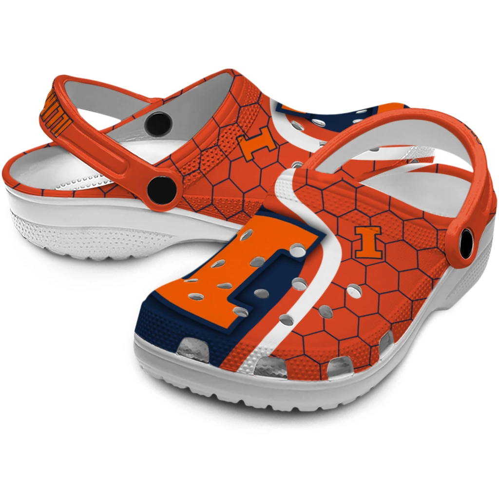 illinois-fighting-illini-hexagon-grid-clogs-high-quality