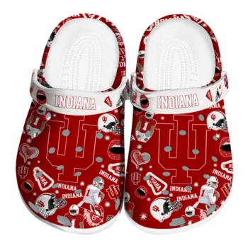Indiana Hoosiers Football Icons Clogs