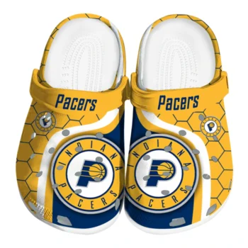 Indiana Pacers Hexagon Grid Clogs
