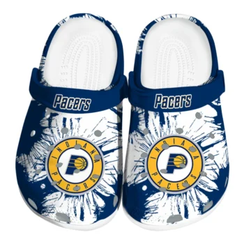 Indiana Pacers Splatter Graphics Clogs
