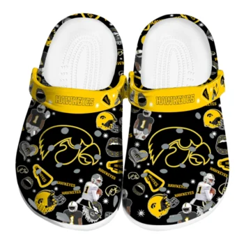 Iowa Hawkeyes Football Icons Clogs
