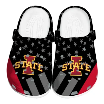 Iowa State Cyclones Stellar Stripes Theme Clogs