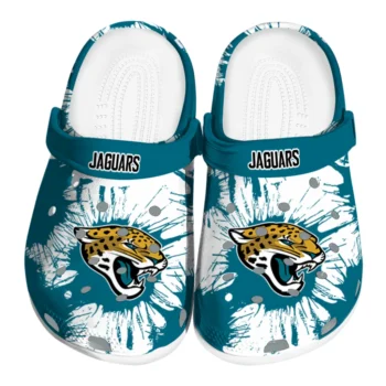 Jacksonville Jaguars Splatter Graphics Clogs