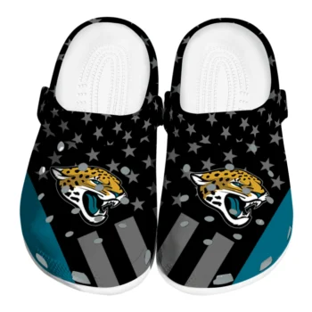 Jacksonville Jaguars Stellar Stripes Theme Clogs