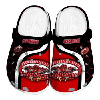 Jacksonville State Gamecocks Hexagon Grid Clogs