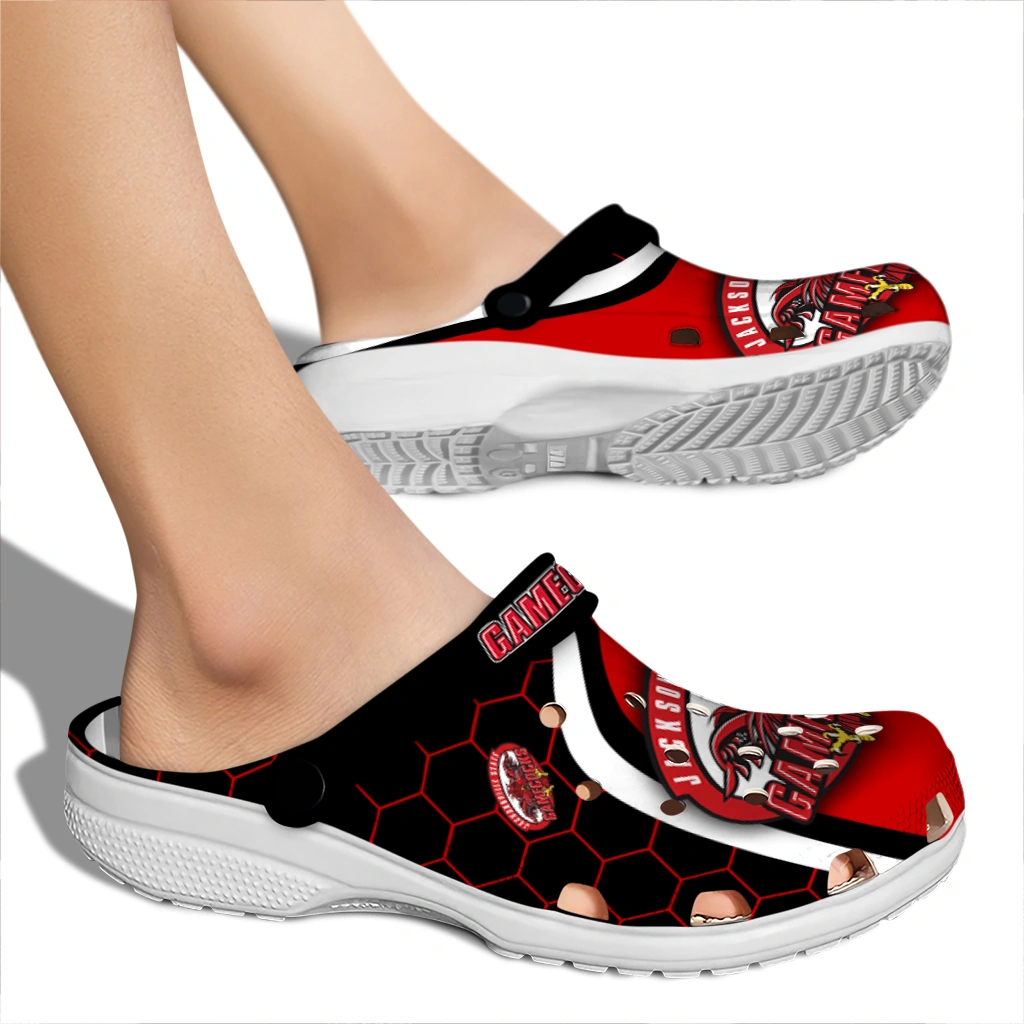 jacksonville-state-gamecocks-hexagon-grid-clogs-fashion-forward