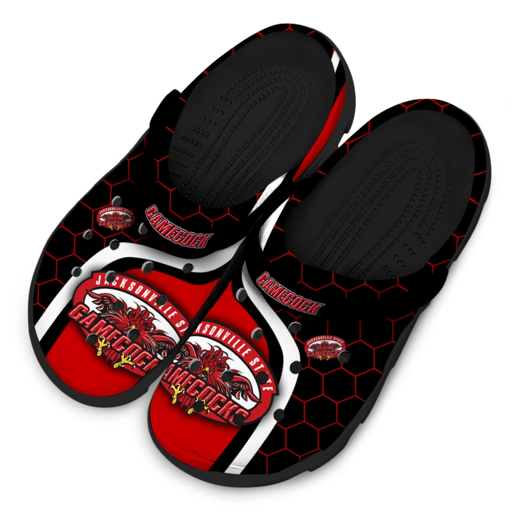 jacksonville-state-gamecocks-hexagon-grid-clogs-latest-model