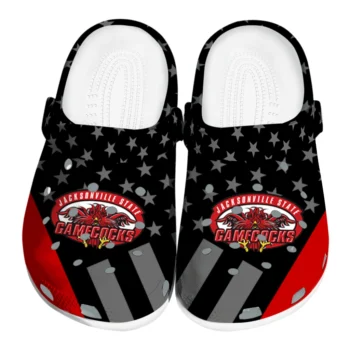 Jacksonville State Gamecocks Stellar Stripes Theme Clogs