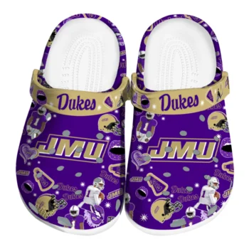 James Madison Dukes Football Icons Clogs
