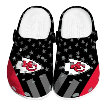 Kansas City Chiefs Stellar Stripes Theme Clogs