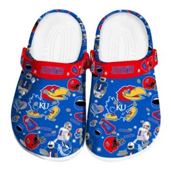 Kansas Jayhawks Football Icons Clogs