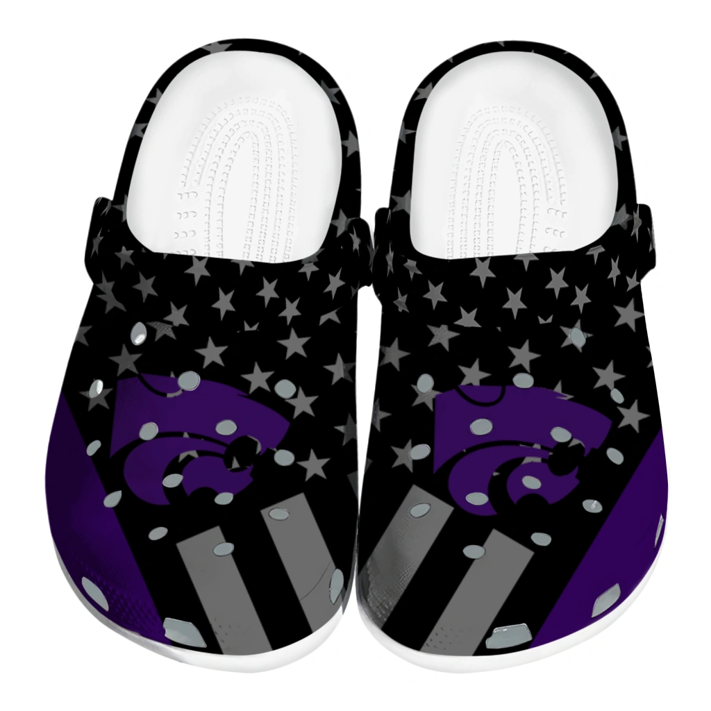 kansas-state-wildcats-stellar-stripes-theme-clogs-best-selling kansas state wildcats stellar stripes theme clogs best selling