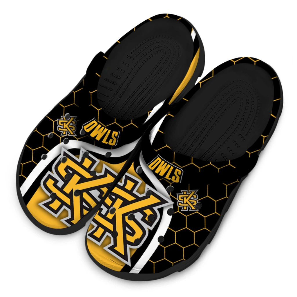 kennesaw-state-owls-hexagon-grid-clogs-latest-model