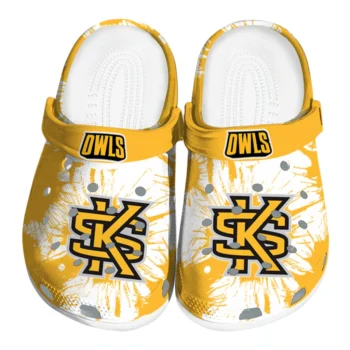 Kennesaw State Owls Splatter Graphics Clogs