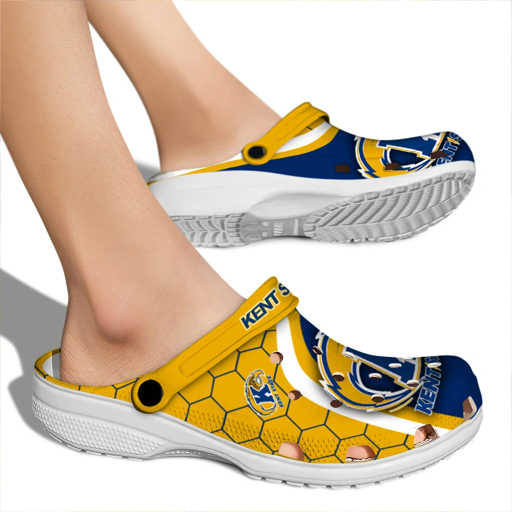 kent-state-golden-flashes-hexagon-grid-clogs-fashion-forward