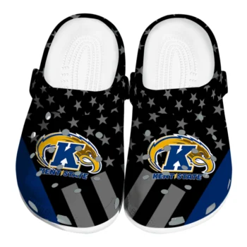 Kent State Golden Flashes Stellar Stripes Theme Clogs