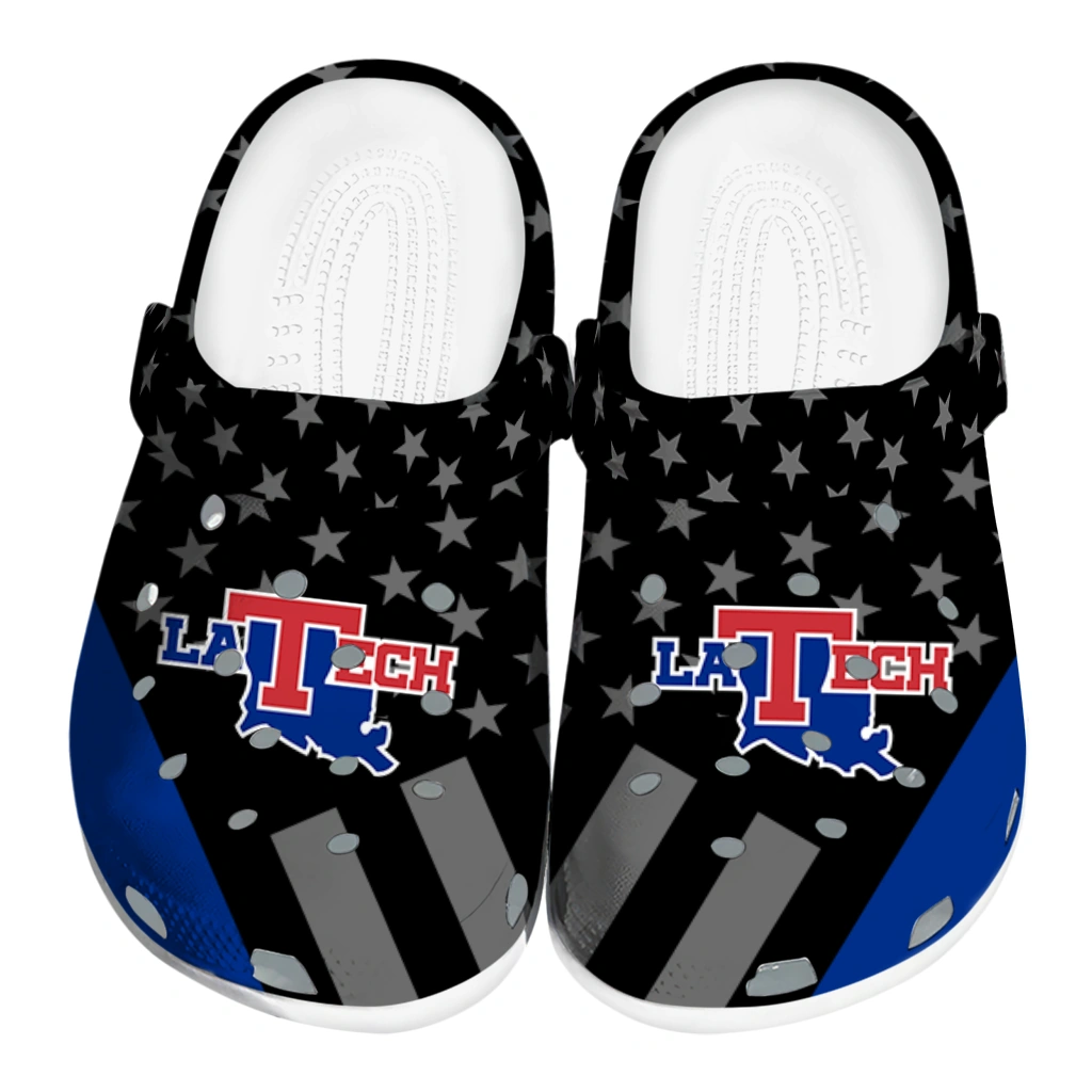 la-tech-stellar-stripes-theme-clogs-best-selling la tech stellar stripes theme clogs best selling