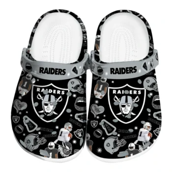 Las Vegas Raiders Football Icons Clogs