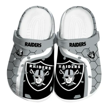 Las Vegas Raiders Hexagon Grid Clogs