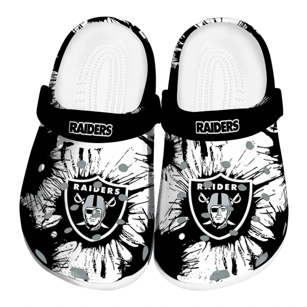 las-vegas-raiders-splatter-graphics-clogs-best-selling las vegas raiders splatter graphics clogs best selling